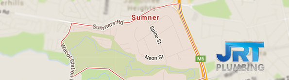 map of plumbing service for Sumner